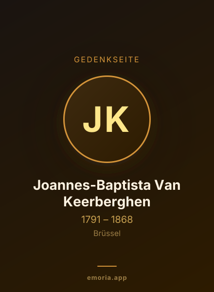 Gedenkportrait von Joannes-Baptista Van Keerberghen
