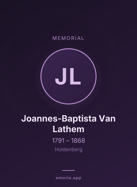 Memorial portrait of Joannes-Baptista Van Lathem