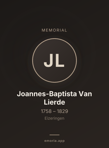 Memorial portrait of Joannes-Baptista Van Lierde