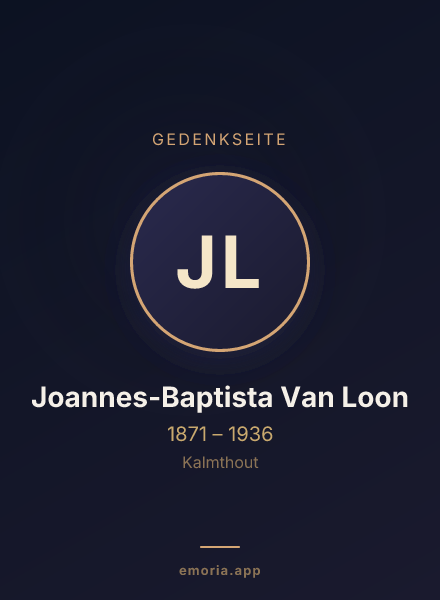 Gedenkportrait von Joannes-Baptista Van Loon