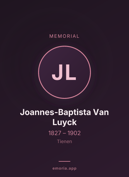 Memorial portrait of Joannes-Baptista Van Luyck