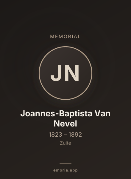Memorial portrait of Joannes-Baptista Van Nevel
