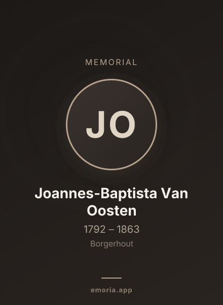 Memorial portrait of Joannes-Baptista Van Oosten