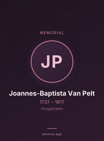 Memorial portrait of Joannes-Baptista Van Pelt