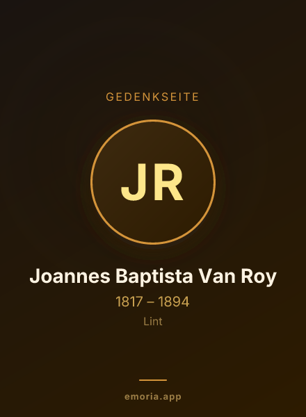 Gedenkportrait von Joannes Baptista Van Roy