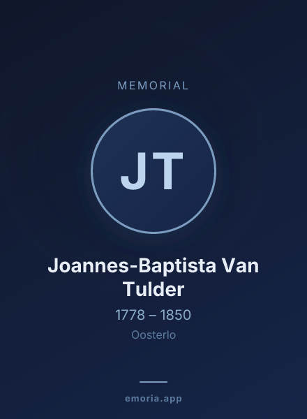 Memorial portrait of Joannes-Baptista Van Tulder