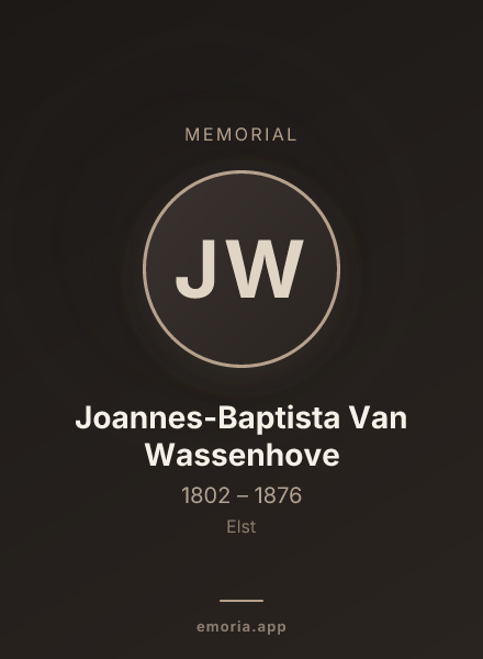 Memorial portrait of Joannes-Baptista Van Wassenhove