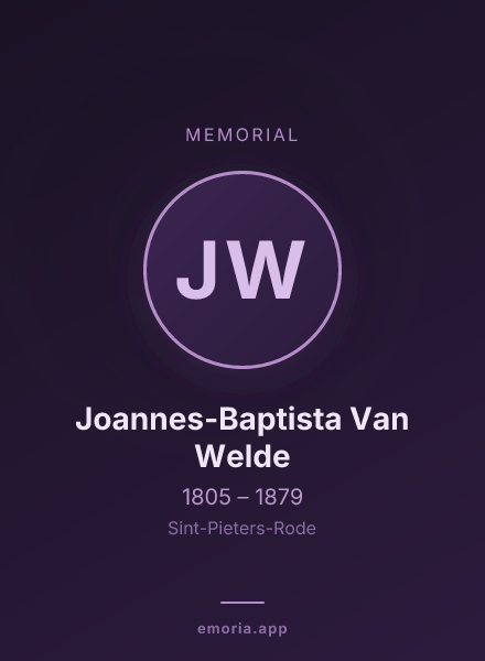 Memorial portrait of Joannes-Baptista Van Welde