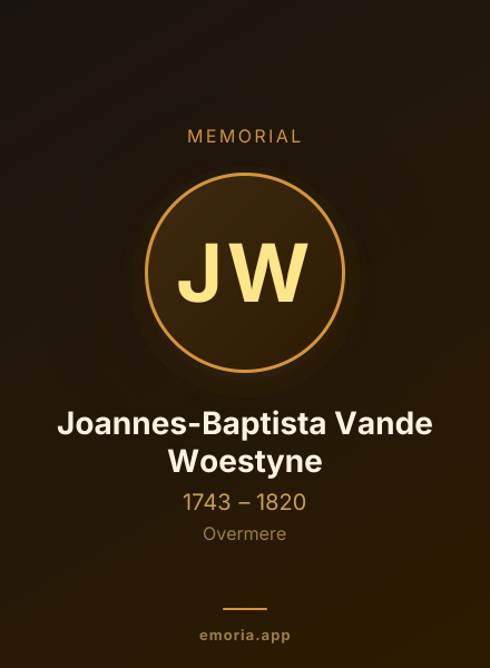 Memorial portrait of Joannes-Baptista Vande Woestyne