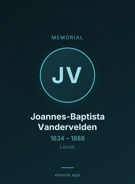 Memorial portrait of Joannes-Baptista Vandervelden