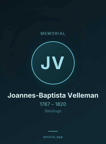 Memorial portrait of Joannes-Baptista Velleman