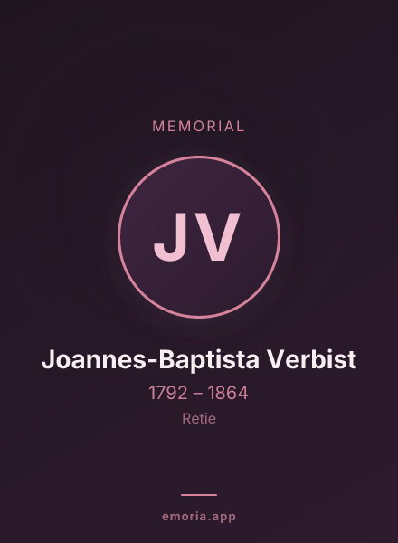 Memorial portrait of Joannes-Baptista Verbist