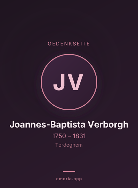 Gedenkportrait von Joannes-Baptista Verborgh