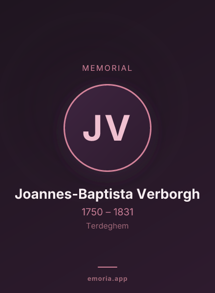 Memorial portrait of Joannes-Baptista Verborgh