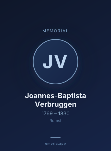Memorial portrait of Joannes-Baptista Verbruggen