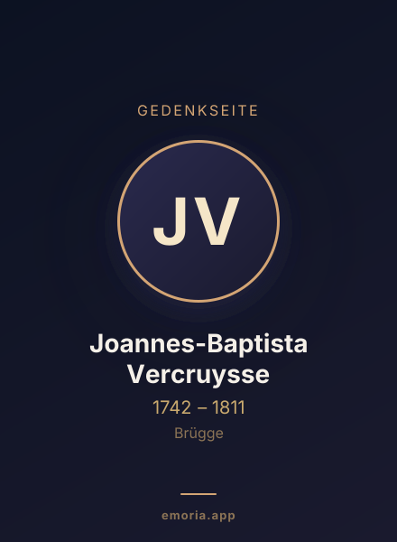 Gedenkportrait von Joannes-Baptista Vercruysse