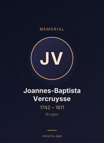 Memorial portrait of Joannes-Baptista Vercruysse