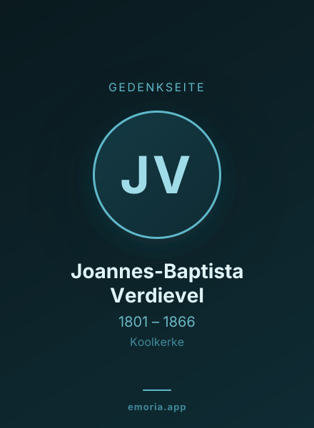 Gedenkportrait von Joannes-Baptista Verdievel