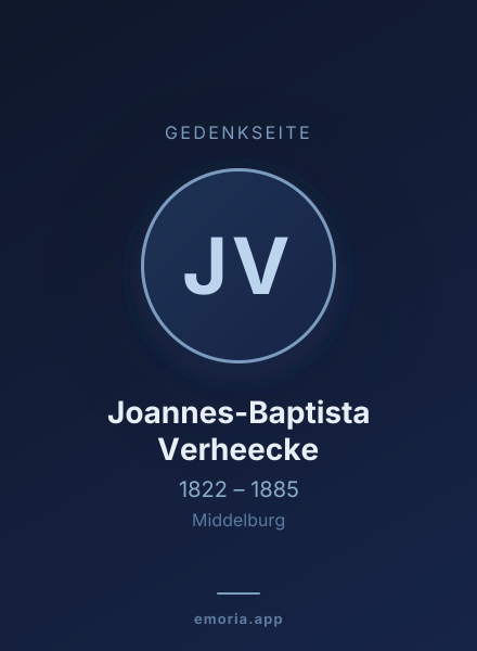 Gedenkportrait von Joannes-Baptista Verheecke