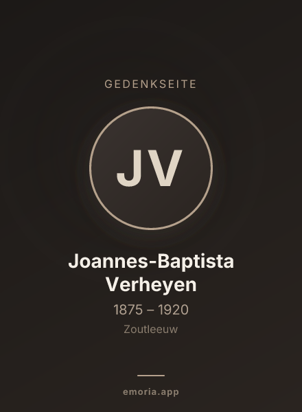 Gedenkportrait von Joannes-Baptista Verheyen