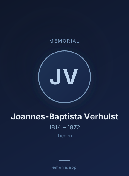 Memorial portrait of Joannes-Baptista Verhulst