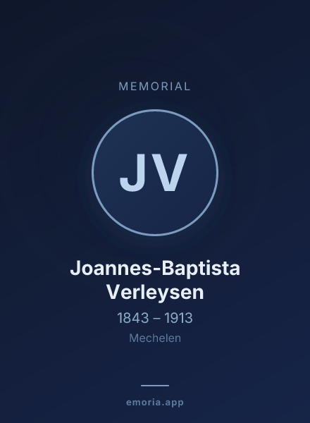 Memorial portrait of Joannes-Baptista Verleysen