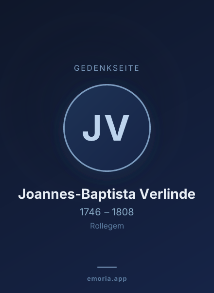 Gedenkportrait von Joannes-Baptista Verlinde