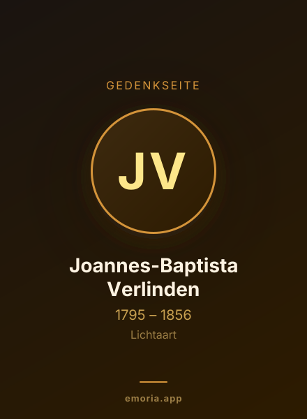 Gedenkportrait von Joannes-Baptista Verlinden