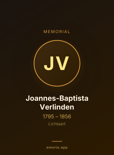 Memorial portrait of Joannes-Baptista Verlinden