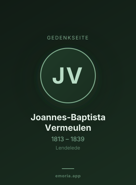 Gedenkportrait von Joannes-Baptista Vermeulen
