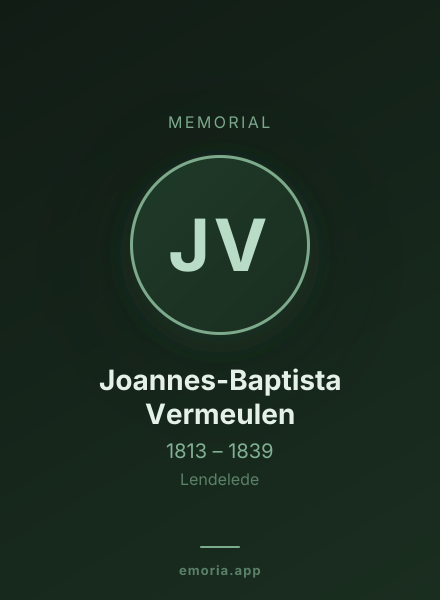 Memorial portrait of Joannes-Baptista Vermeulen