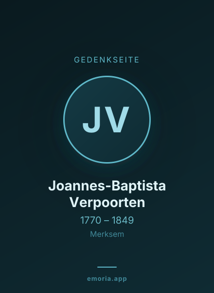 Gedenkportrait von Joannes-Baptista Verpoorten