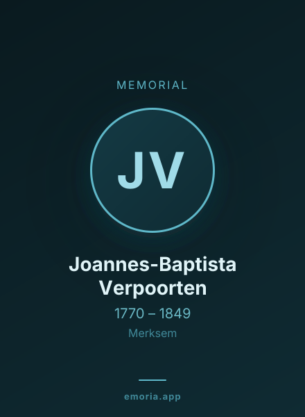 Memorial portrait of Joannes-Baptista Verpoorten
