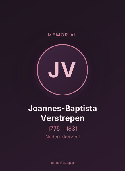 Memorial portrait of Joannes-Baptista Verstrepen