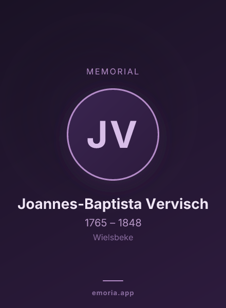 Memorial portrait of Joannes-Baptista Vervisch