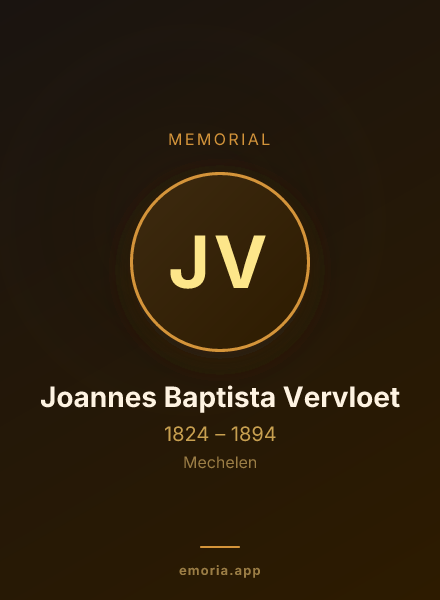 Memorial portrait of Joannes Baptista Vervloet