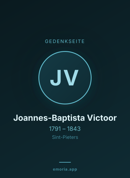 Gedenkportrait von Joannes-Baptista Victoor