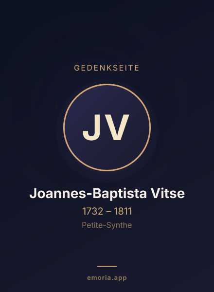 Gedenkportrait von Joannes-Baptista Vitse