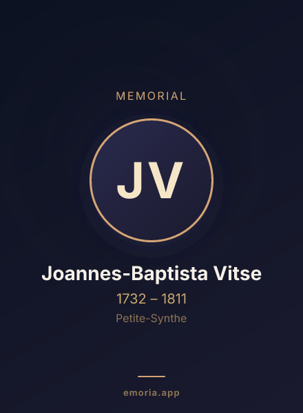 Memorial portrait of Joannes-Baptista Vitse