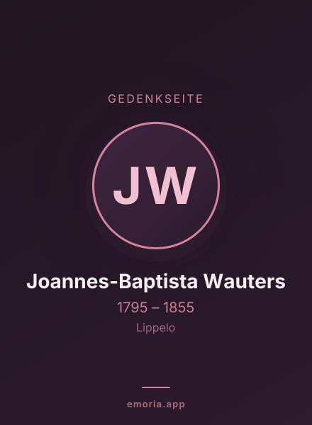 Gedenkportrait von Joannes-Baptista Wauters