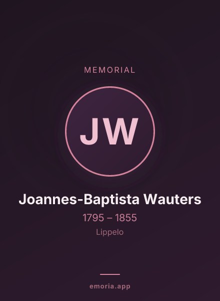 Memorial portrait of Joannes-Baptista Wauters