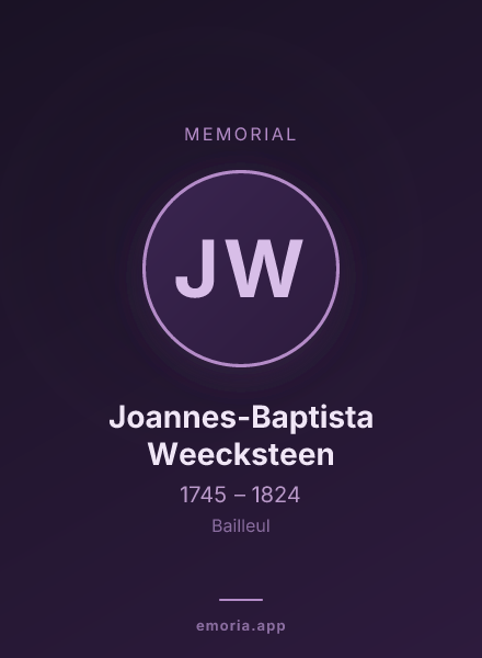 Memorial portrait of Joannes-Baptista Weecksteen