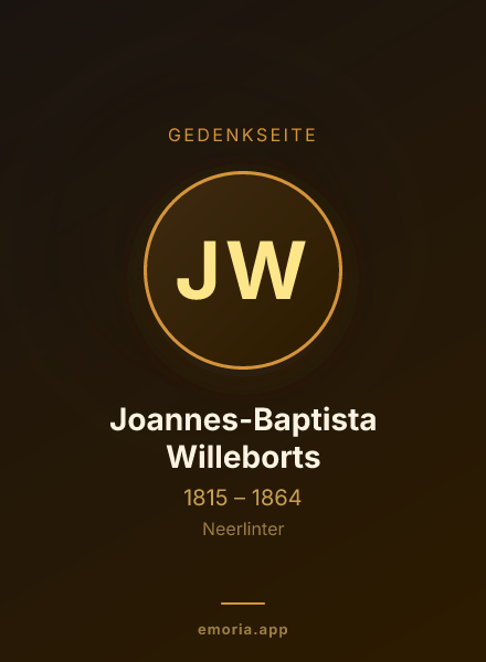 Gedenkportrait von Joannes-Baptista Willeborts