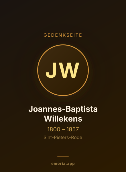 Gedenkportrait von Joannes-Baptista Willekens