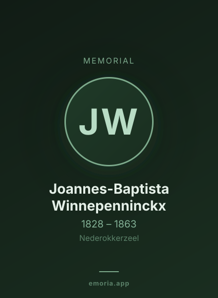 Memorial portrait of Joannes-Baptista Winnepenninckx