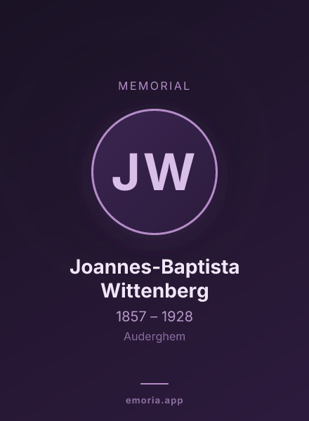 Memorial portrait of Joannes-Baptista Wittenberg