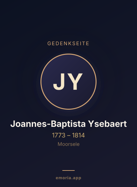 Gedenkportrait von Joannes-Baptista Ysebaert