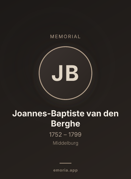 Memorial portrait of Joannes-Baptiste van den Berghe
