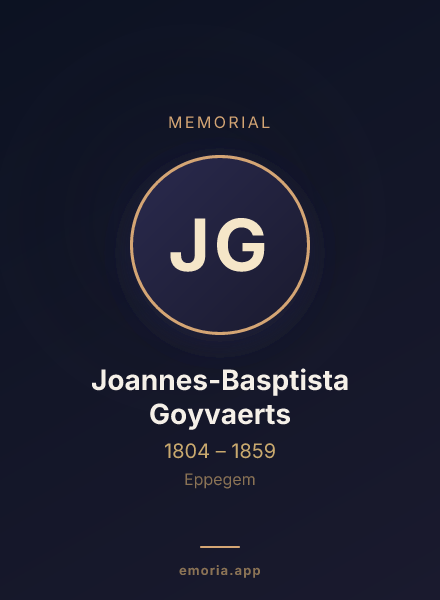 Memorial portrait of Joannes-Basptista Goyvaerts