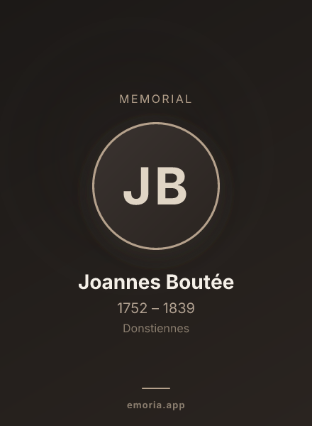 Memorial portrait of Joannes Boutée